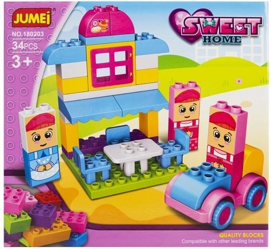 Jumei blokjes Sweet home banketbakkerij 34 onderdelen 28 × 26 cm - 1 stuk