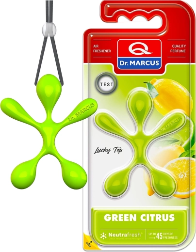 Dr. Marcus Lucky Top Green Citrus luchtverfrisser voor in de auto
