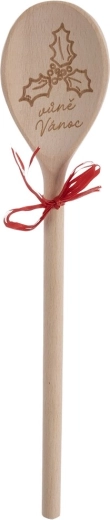 Cuillère ovale en bois Parfum de Noël 30,5 cm - 1 pièce