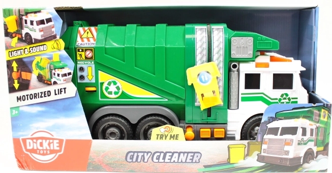 Interactieve vuilniswagen City Cleaner met licht en geluid 37 cm