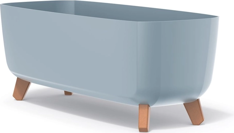 Jardinière sur pieds Gracia Case 58 cm – gris clair avec insert amovible