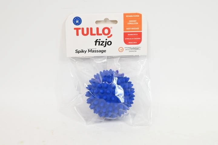 Fizjo revalidatie-massagebal met noppen 6,6 cm blauw
