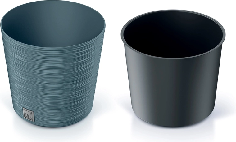 Cache-pot Furu Round 25 cm bleu scandinave