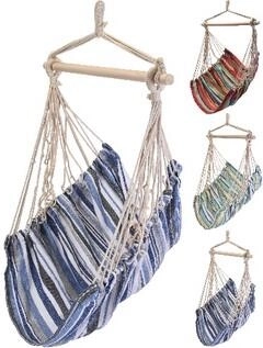 Hanging hammock chair Poly, load capacity 120 kg, mix of colors