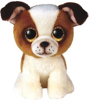 Plush Dog Hugo Brown-White 15 cm