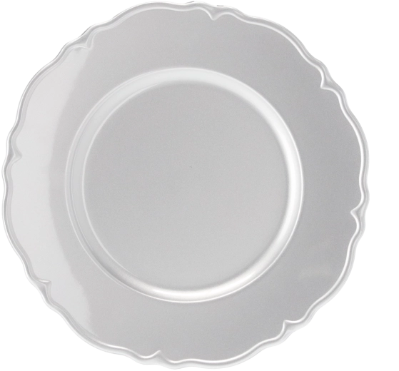 Round tray with silver pattern 33 cm