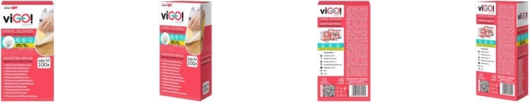 Vinyl disposable gloves M, 100 pcs