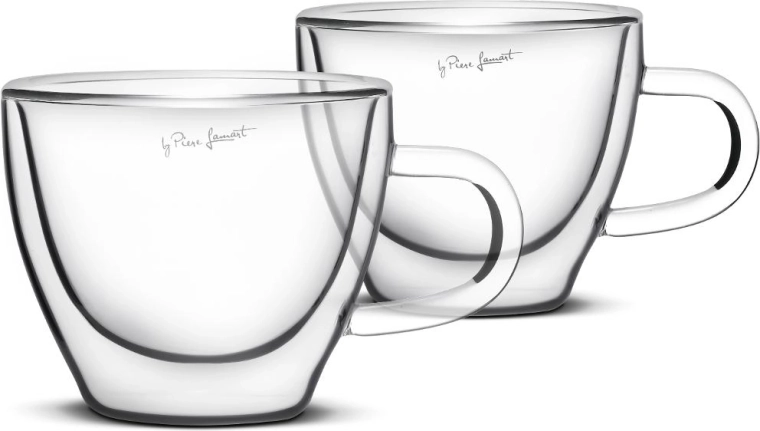 Lamart set dubbelwandige thermoglazen voor cappuccino 190 ml, 2 stuks