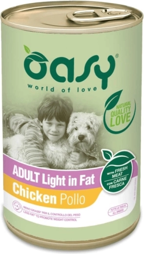 Oasy paté voor volwassen honden Light met kip 400 g