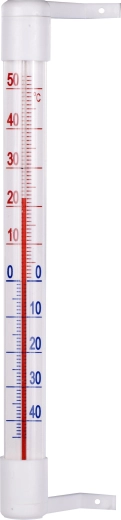 Außenthermometer aus Kunststoff mit rot-blauer Skala