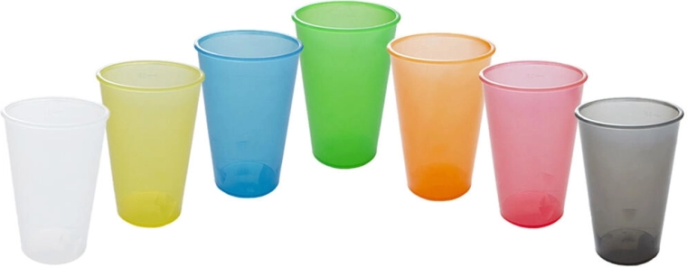 Returnable plastic cup 0.3 l – color mix