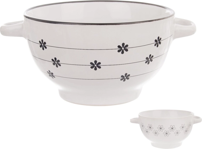 Keramische soepkom Flower 14 cm