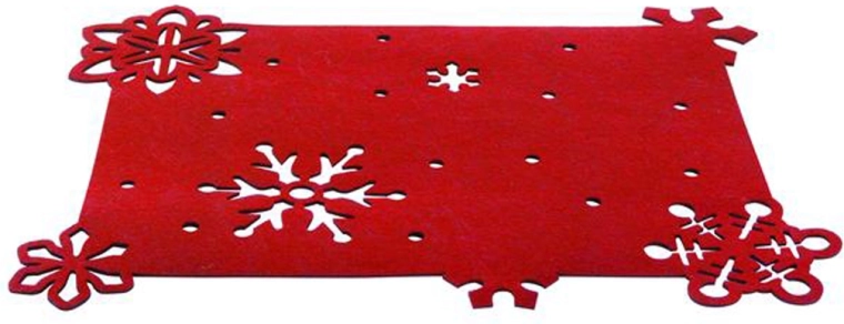 Felt Placemat Toro 45 × 35 cm Red