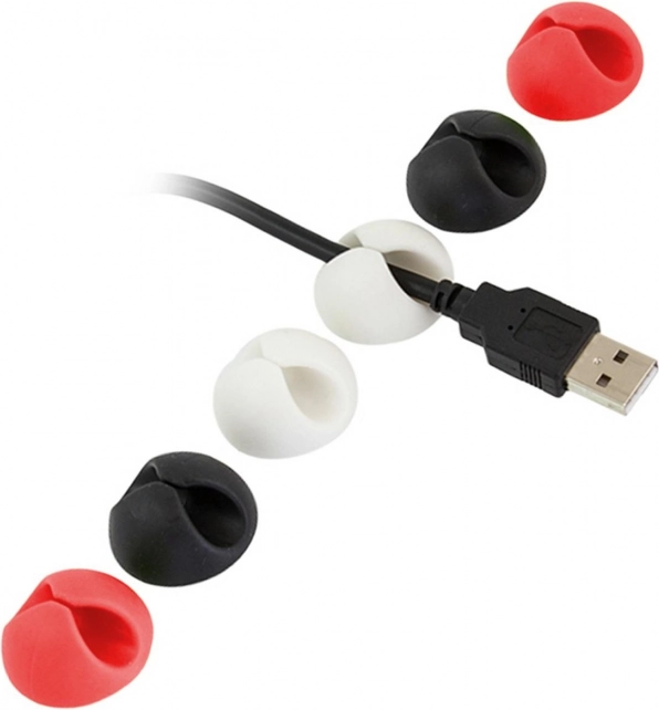 Self-adhesive cable clips – 6 pcs