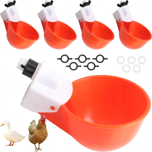 Set mit 5 automatischen Tränken für Hühner und Enten