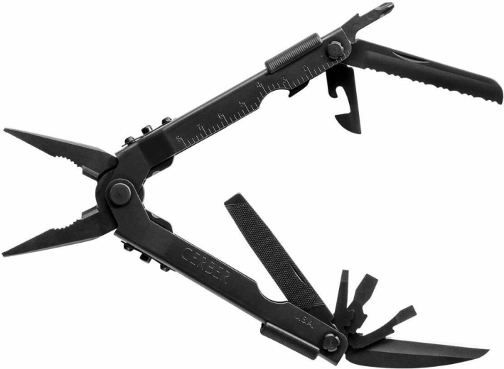 Gerber MP600 Full-Size Multi-Tool black multi-function tool with sheath