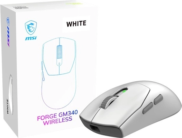 Souris gaming sans fil MSI Forge GM340 blanche