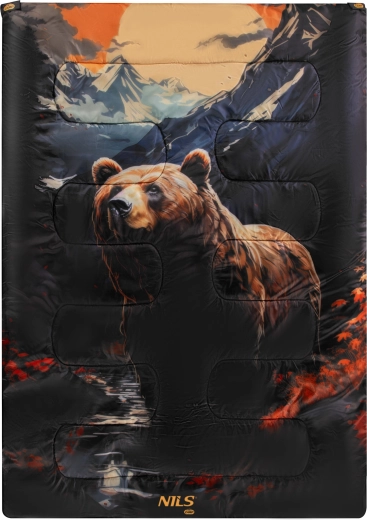 Slaapzak NILS Camp Bear 3-in-1, dubbel of twee afzonderlijke slaapzakken