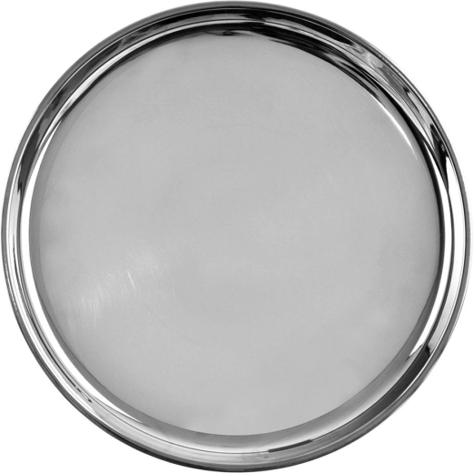Plateau de service rond en acier inoxydable 23 cm