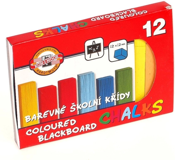 School colored chalk 12 pcs