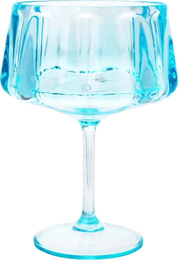 Toro plastic margarita glass 440 ml, transparent blue