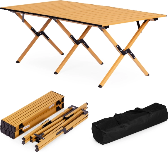 Opvouwbare kampeertafel 120 × 60 cm met tas MultiGarden