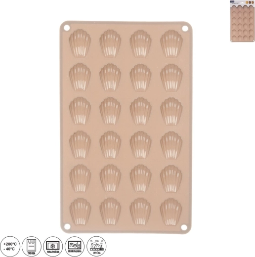 Moule en silicone pour mini coquillages (24 pièces) beige