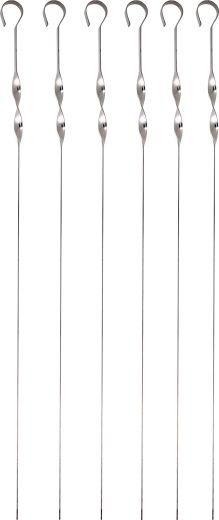 Stainless Steel BBQ Skewers TORO 45 cm, set of 6
