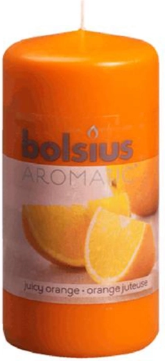 Bougie parfumée pilier orange 5,9 × 12,1 cm