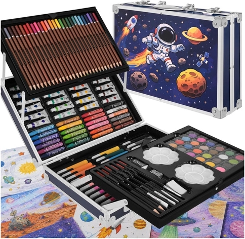 Maaleo tekenset in koffertje astronaut