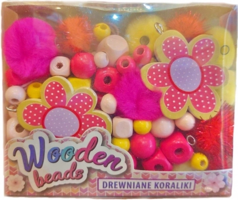 Small Pink Wooden Beads – Creative Jewelry-Making Kit