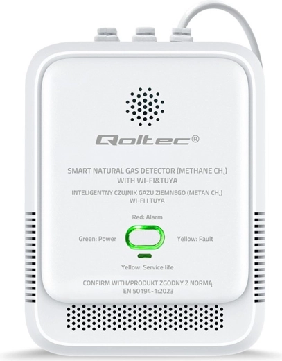 Détecteur intelligent de fuites de gaz naturel CH4 avec Wi‑Fi TUYA et alarme LED 85 dB