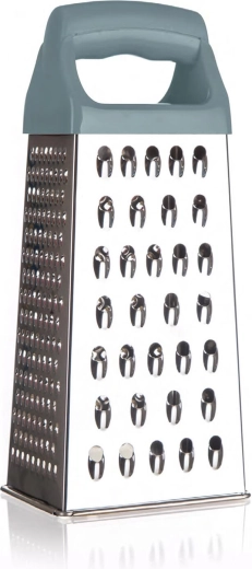 Piramidevormige roestvrijstalen rasp 21 cm met kunststof handgreep OLIVE CULINARIA