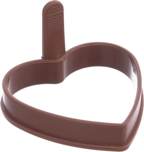 Moule en silicone pour œufs en forme de cœur marron Sillinie