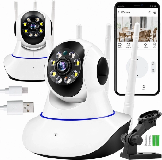 Wireless 360° rotating Wi‑Fi camera (baby monitor) - 1 piece