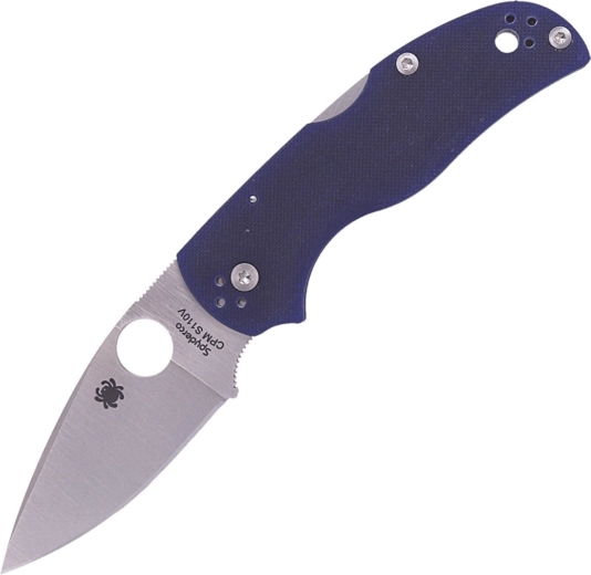 Spyderco Native 5 Dark Blue G10 Pocket Knife, satin blade 7.5 cm