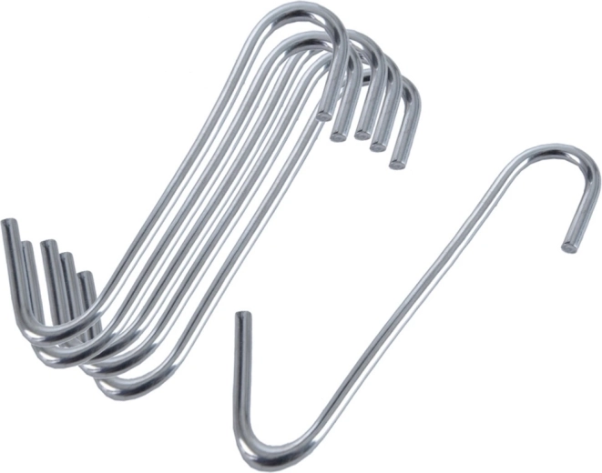 Crochets en acier inoxydable pour barre de cuisine 6 × 4,5 cm - 6 pièces