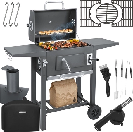 Garten-Holzkohlegrill mit Deckel KAMINER 110 × 105 × 50 cm