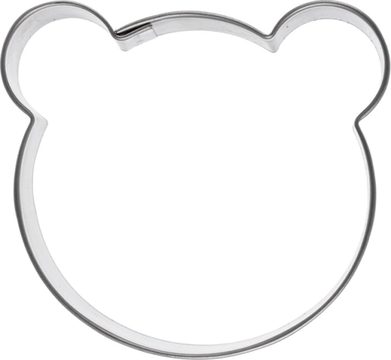 Emporte-pièce en acier inoxydable – ourson (tête) - 1 pièce