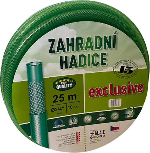 Tuinwaterslang 3/4" 25 m transparant groen