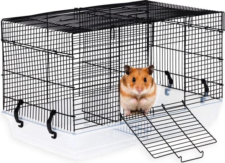 Petsi cage noire pour hamsters et souris avec poignée