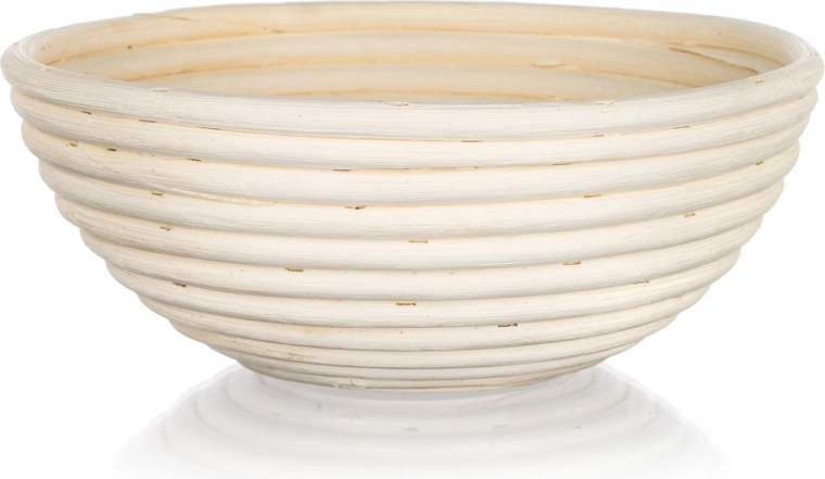 Rijsmand voor brood met bloemendecor 21 cm