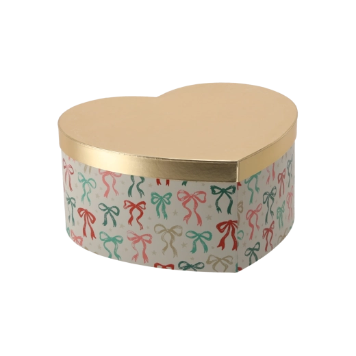 Weihnachts-Geschenkbox in Herzform 26 × 23,5 × 12 cm