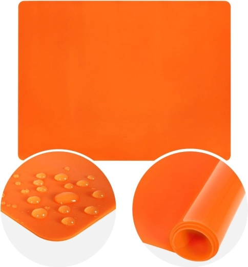 Tapis de travail en silicone pour pâte ORION 40 × 30 cm, orange