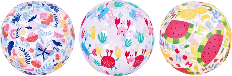 Aufblasbarer Strandball 50 cm, Dekor-Mix