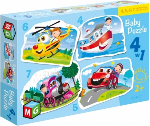 Puzzle Moyens de transport 4 en 1