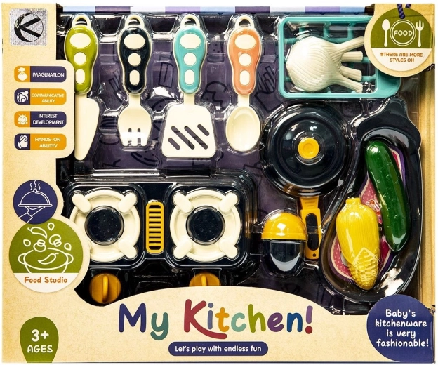 Kinderkeukenset 10 delen - 1 stuk
