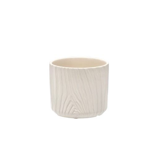 Cache-pot en céramique mat blanc 11,5 × 11,5 × 10 cm
