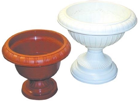 Blumenständer AMFORA 34 cm, brauner Kunststoff, Höhe 31 cm