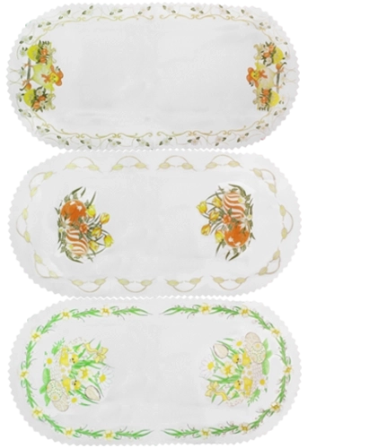 Chemin de table de Pâques 30 × 50 cm en polyester avec motifs printaniers